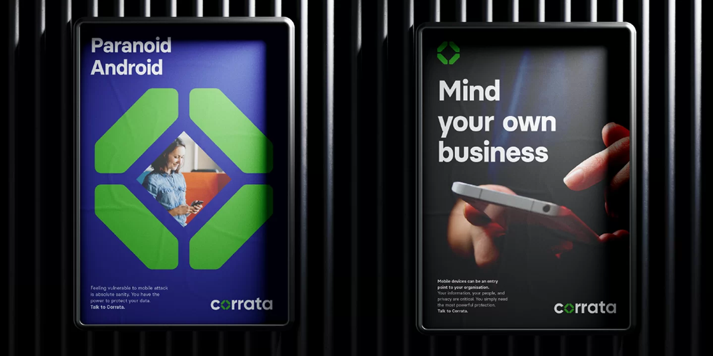 two large posters on a wall